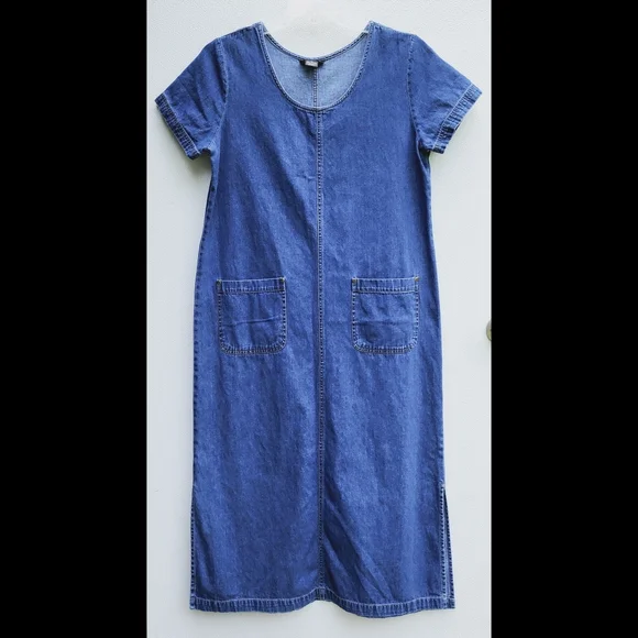 chinese dress ladies Denim V-Neck Short Sleeve Maxi Dress by Fantastic Fawn  Prep Obsessed